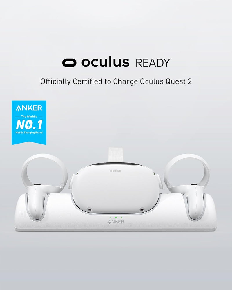 Anker Charging Dock for Oculus Quest 2 Certified Charging Station Y1010 - WHITE Like New