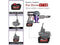 LONG FIT REPLACE FOR DEWALT 20V AND M-18 18V LI-ION BATTERY - GRAY - Like New
