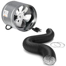 IPOWER 8" INLINE BOOSTER DUCT FAN 40 CFM LOW NOISE HVAC EXHAUST BLOWER - Black - Like New