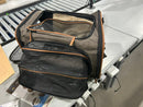 PET PEPPY 2 SIDE EXPANDABLE PET CARRIER (WITH WHEEL BASE) - GRAY,ORANGE - Like New