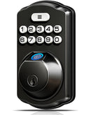 VEISE FINGERPRINT DOOR LOCK, KEYLESS ENTRY, ELECTRONIC, KS02A - MATTE BLACK - Like New