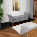 BALL & CAST STORAGE OTTOMAN BENCHES 50" HSA-7009 - GREY/WALNUT - Like New