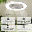 KINDLOV Bladeless Ceiling Fan Remote Control 3 Color 3 Speeds B0B58SS58S - White - Brand New
