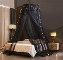 VETHIN Princess Bed Canopy for Girls, CurtaB09NLLWDHP-NEW - Double Black-2 - Brand New