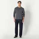 AMAZON ESSENTIALS DEMI'S PICK MEN'S RELAXED FIT HENLEY LARGE CHARCOAL HEATHER - Brand New