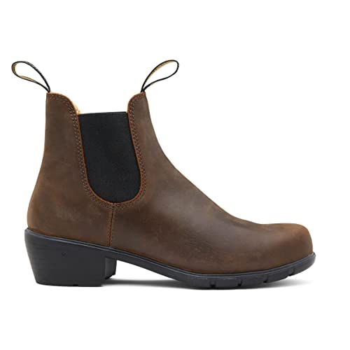 1673 Blundstone Women's Heeled Chelsea Boot Dark Brown AU/UK 5.5 8.5 - Like New