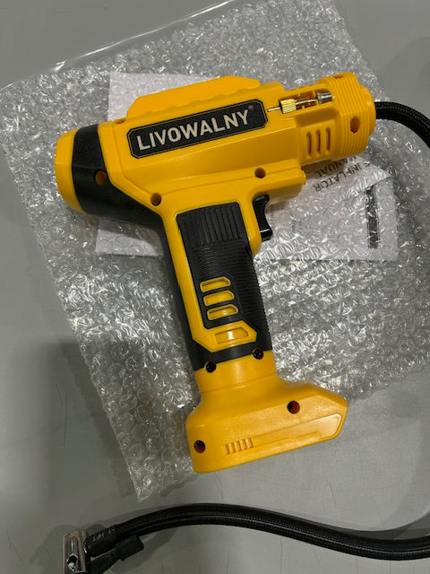 LIVOWALNY TIRE INFLATOR AIR COMPRESSOR COMPATIBLE (BATTERY NOT INCLUDED) - Like New
