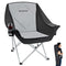 KING CAMP OVERSIZED CAMPING CHAIR PADDED FOLDING COUCH FOR ADULTS - BLACK/GRAY - Like New