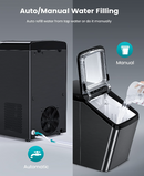 Wamife Nugget 30lbs/Day Countertop Pebble Ice Maker Machine Black WA-IC001 - Like New