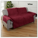 770100634 SOUTH STREET LOFT FAUX FUR COVER-LOVESEAT - WINE New