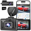 4K Dash Cam Front and Rear, GD10 Upgraded Version 3" IPS Touchscreen Dash Camera - Like New
