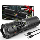 Flashlights High Lumens 100000 Rechargeable,Super Bright 50W LED - BLACK - Brand New