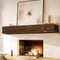 YLYHSST 60" Rustic Wood Mantel Bracket - Brown - HOLLOW - Like New