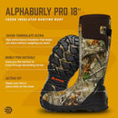 LaCrosse Mens Alphaburly Pro 18" 1600G Hunting Boot, Realtree Edge - Size 13 - Brand New