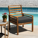 GENERIC OUTDOOR PREMIUM DINING SEAT CUSHION 2-PACK - CHARCOAL GRAY - Like New