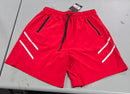 JUMPSTART POLYESTER SHORTS W/ ZIPPER POCKETS - SIZE: MEN M - RED - Like New