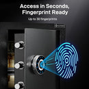 ADIMO BIOMETRIC SAFE BOX 1.6 CUFT FINGERPRINT SAFE W/TOUCHSCREEN - BLACK - Like New
