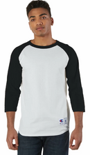 T137 Hanes Champion Raglan Sleeve Baseball T-Shirt New