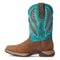 Ariat Women's Anthem Venttek Western Boot Chocolate Chip/Turquoise Size 8.5 Like New