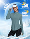 GGOV WOMEN'S GOLF POLO LONG SLEEVE WORKOUT - WOMEN M - XMIST BLUE - Brand New