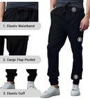 GALAXY BY HARVIC MEN'S SLIM FIT STRETCH CARGO JOGGER PANTS, BLACK, X-LARGE - Like New