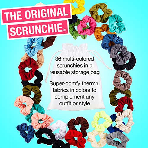 Scunci by Conair The Original Super Comfy Waffle Knit Scrunchie 36 Count - Brand New