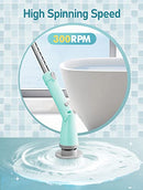 LYSYMO ELECTRIC SPIN SCRUBBER CORDLESS BATHROOM POWER SCRUBBER TEAL - Like New