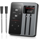 AYMDKI WIRELESS MEAT THERMOMETER APP CONTROL 600FT BLUETOOTH RANGE - SILVER/GRAY - Like New
