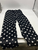 FASHION EXTRA SOFT PAJAMAS PANTS - SIZE: WOMEN S - BLACK WITH WHITE POLKA DOTS - Brand New