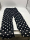FASHION EXTRA SOFT PAJAMAS PANTS - SIZE: WOMEN S - BLACK WITH WHITE POLKA DOTS - Brand New