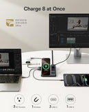 BASEUS NOMOS 8-IN-1 MAGNETIC CHARGING STATION QI2 CERTIFIED 15W WIRELESS - Like New
