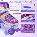 Cunmucu Kids Roller Skates Girl Toddler Roller Girls Skates Size: Large - Purple - Brand New