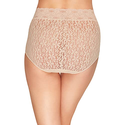 870405 WACOAL WOMEN'S HALO LACE BRIEF PANTY - MEDIUM - NATURAL NUDE - Brand New