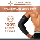 TOMMIE COPPER SPORT SPANDEX COMPRESSION ARM SLEEVE LARGE/EXTRA-LARGE - BLACK - Like New