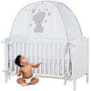 Safety Pop up Crib Tent Cover B08NK2BNDV - Premium Soft Stylish Crib Tent - Like New