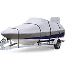 RVMasking Upgraded 900D Trailerable Full Size Boat Cover Gray V-Hull Runabouts - Brand New