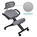 DRAGONN Ergonomic Kneeling Chair Back Support Adjustable Stool - Gray - Like New