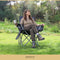 ARROWHEAD OUTDOOR Portable Heated Folding Camping Chair w/ 6-Can Cooler, 3 Heat - Like New