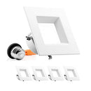 PARMIDA 4 inch Dimmable LED Square Recessed Retrofit Can Lights - Brand New