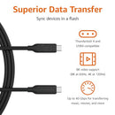 AMAZON BASICS USB-C TO 4 FAST CHARGER CABLE 40 GBPS PACK OF 1 BLACK - Like New