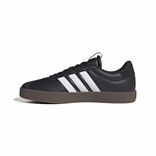 ADIDAS MENS VL COURT 3.0 SHOES SIZE MEN 8.5 BLACK/WHITE/GUM-ID6286 - Like New