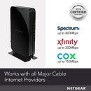 NETGEAR Cable Modem Compatible with all Cable Providers CM500-100NAR - Black Like New