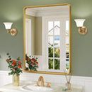 Brightify Gold Bathroom Mirror 24x36 Inch Rectangular Framed Mirror - Gold - Like New