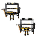 PEARINGTON WALL MOUNT POWER TOOL ORGANIZER 2 PACK 4-LAYER DRILL RACK - BLACK - Like New