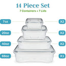 Homemaid Living Premium Airtight Storage Containers Easy Lock Lid Set of 7 - Like New