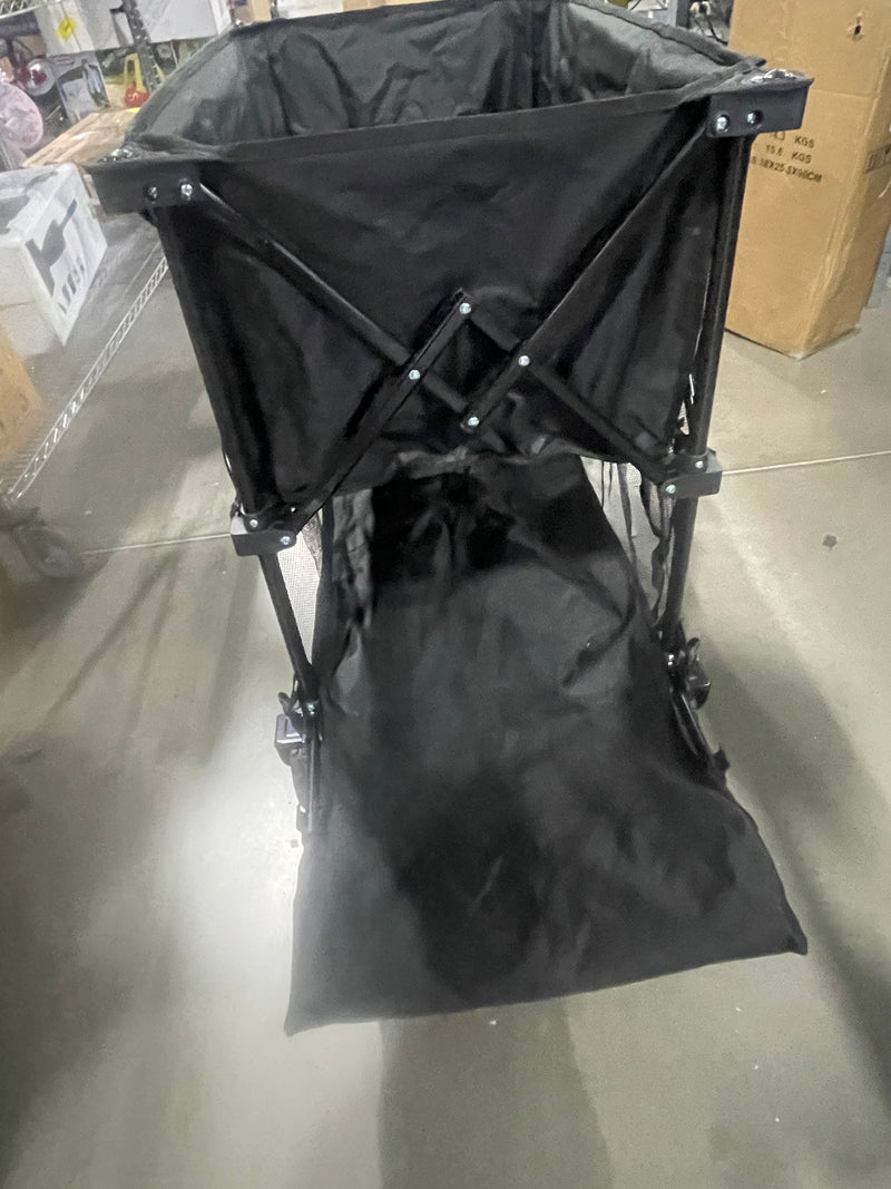 DOUBLE DECKER WAGON LARGE BEACH WAGON BIG WHEELS FOR SAND - BLACK - Like New
