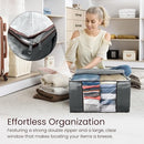 RELI 60L Foldable Storage Containers Blankets Clothes Organization 3 Pack - Gray - Brand New