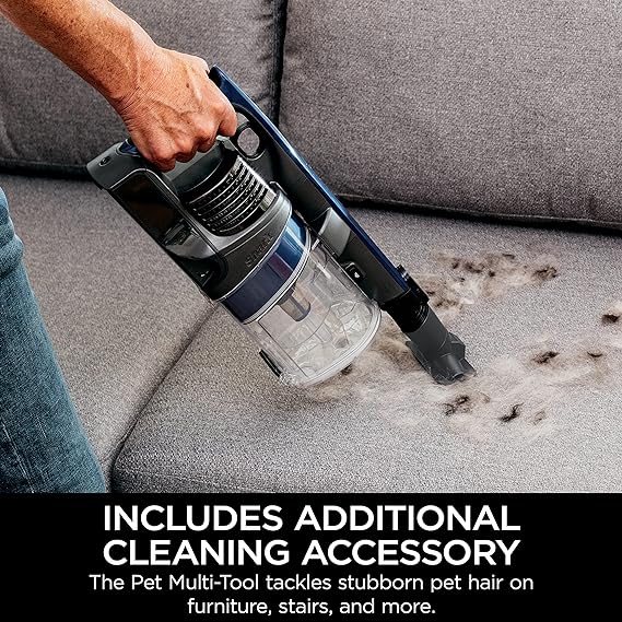 Shark IX141 Pet Cordless Stick Vacuum XL Dust Cup LED Headlights - Grey/Iris - Like New
