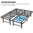 ZIYOO Heavy Duty King Size Folding Bed Frame, 16" High with Sturdy Steel Slats - Brand New