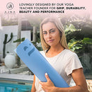 Ajna Natural Rubber Yoga Mat Decrease Impact Strain On - Blue - Brand New